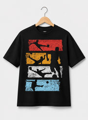 Vintage Football Moments Tee Black